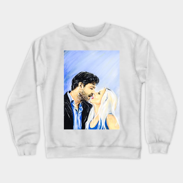 Russell Crowe & Danielle Spencer Crewneck Sweatshirt by Svetlana Pelin